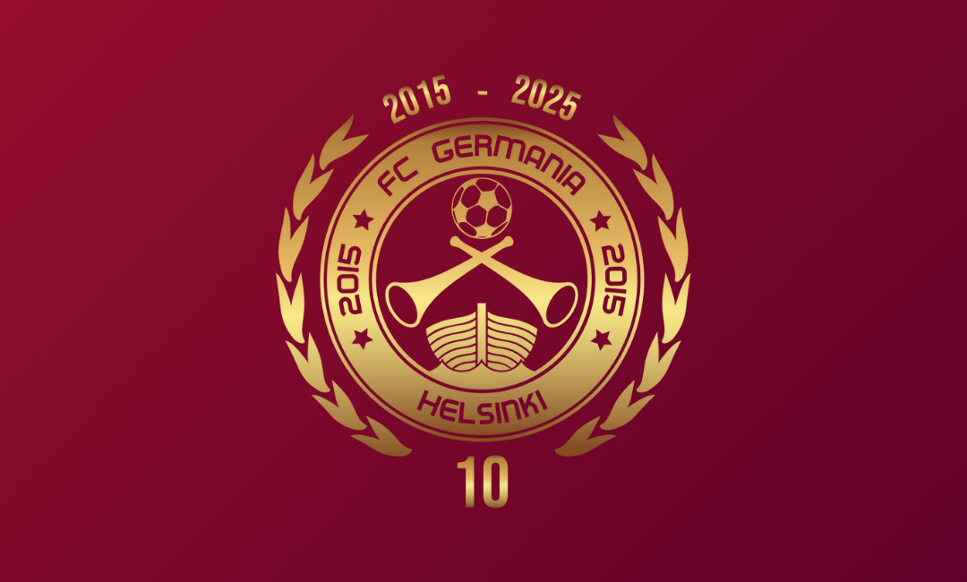 FC Germania Helsinki Logo anniversary gold